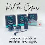 Combo de 2Kit De Betun + Sello Para Cejas 3 En 1 Fit We Negro Y Gris