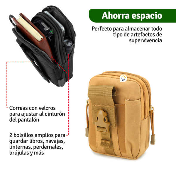 Bolso Táctico Canguro Militar Para Cinturón Estuche Celular