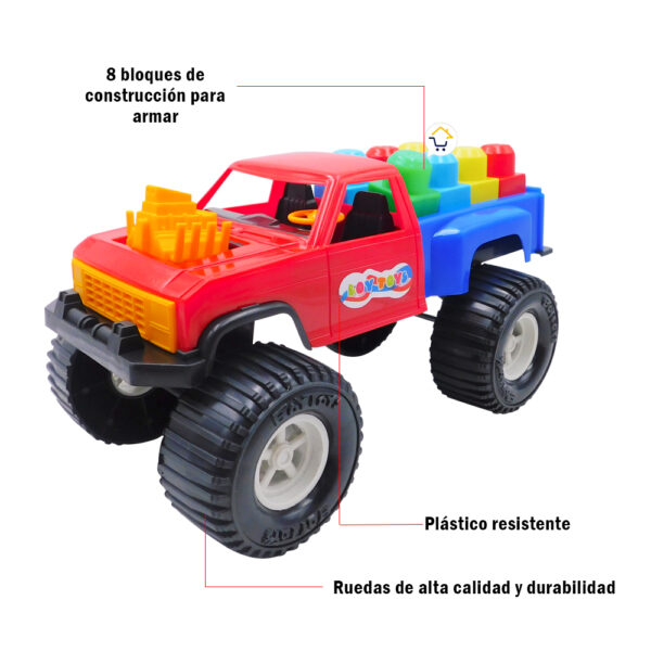 Camión Monstruo Cubos Construcción Juguete Infantil Niños