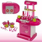 Cocina Infantil Niñas Maletín + Luces Sonidos Rf 00858