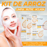 Combo De Arroz BIOAQUA X5 (jabón+contorno+serum+crema+mascarilla)