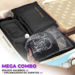 Combo De Bolsos Viajeros X6 + Organizador Zapatos X4