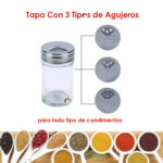 Set X6 Frascos De Especias y Condimentos con Base Giratoria