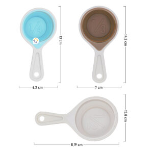 Cucharas Medidoras Plegables X3 Taza Porcionera Cocina