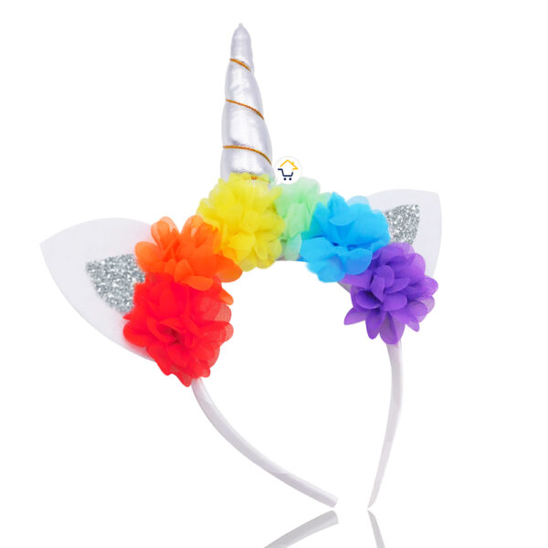 Diadema Tiara Unicornio Luz Led Floral Niñas