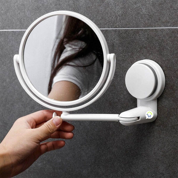 Espejo De Baño Retráctil Circular Tocador Extensible Plegable