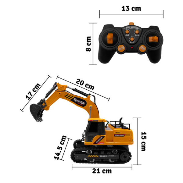 Excavadora Control Remoto Movimientos Realistas Luces Sonidos