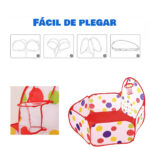 Piscina Infantil Plegable Corral Aro Baloncesto (No incluye las Pelotas)