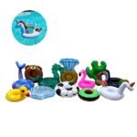 Set X12 Flotadores Portavasos Tropicales  Variados Inflables Piscina