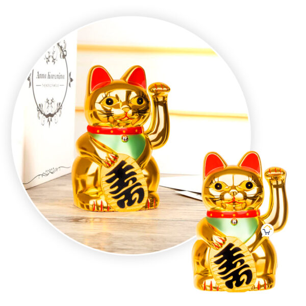 Gato De La Suerte Figura Decorativa Móvil Maneki Neko