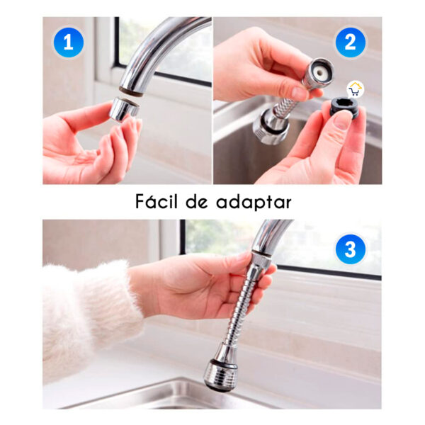 Grifo Ahorrador Agua Flexible Ecualizable Universal