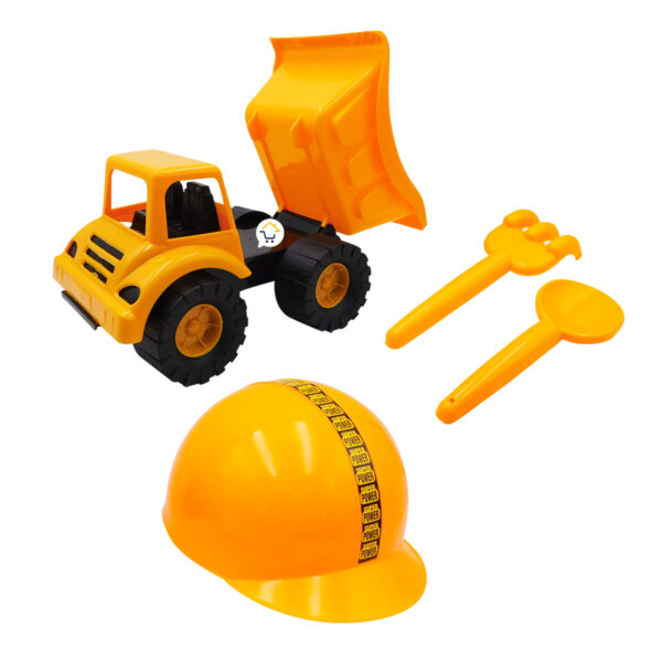 Juego Construcción Volqueta Casco Herramientas Niño