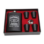 Licorera Whiskera Acero Inoxidable 9 Oz Cantimplora + 4 Copas + Embudo