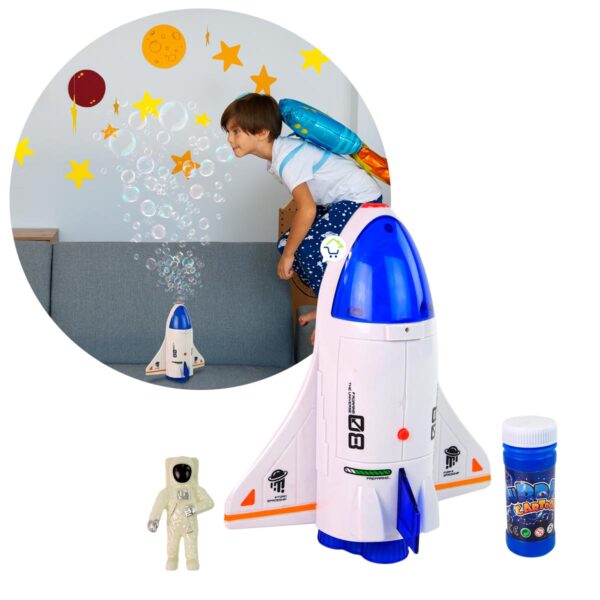 Máquina De Burbujas Cohete Espacial Burbujero Astronauta