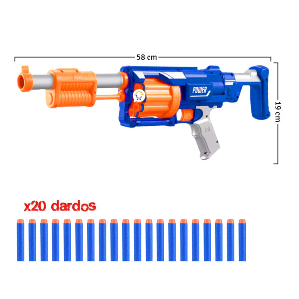 Metralleta De Dardos Semiautomática Juguete Lanza Dardos Espuma