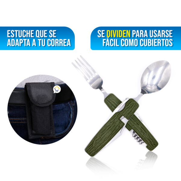 Navaja Multiusos Scouts 6 En 1 Cuchara Tenedor Sacacorchos