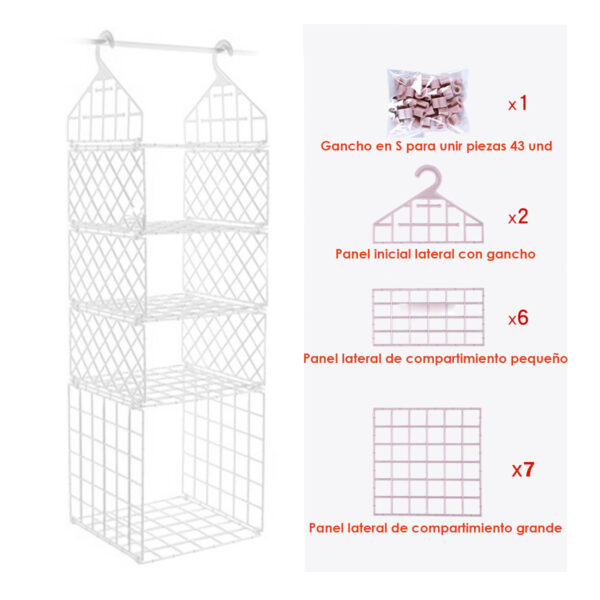 Set 2x Organizador De Armario Plegable (1 Grande y 1 Pequeño)