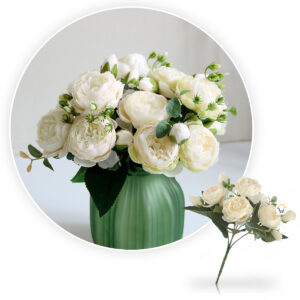 Peonías Flores Artificiales Decorativas Realistas Arreglos Boda