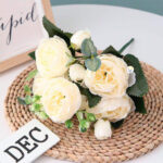 Peonías Flores Artificiales Decorativas Realistas Arreglos Boda