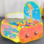 Piscina Infantil Plegable Corral Aro Baloncesto (No incluye las Pelotas)