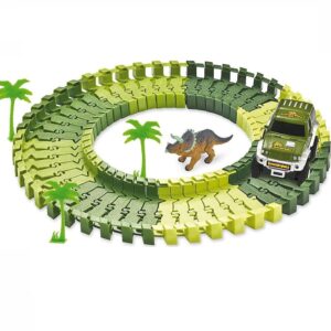 Pista Jurasica Carro Set Armable Juguete Dinosaurios