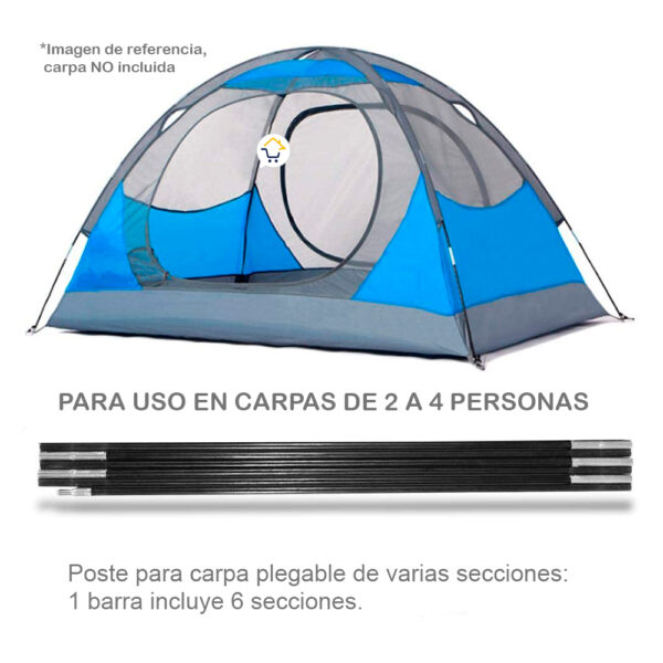 Repuesto Varillas Carpa 2 Personas Camping Fibra De Vidrio