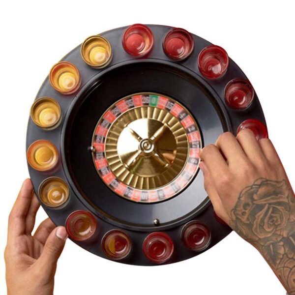 Ruleta Shots Juego De Mesa Para Tomar Spinning 16 Piezas