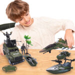 Set Militar Vehículos X6 Accesorios Juguete Niños