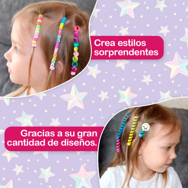 Set Peinados 2 En 1 Manillas Accesorios Cabello Juguete Infantil