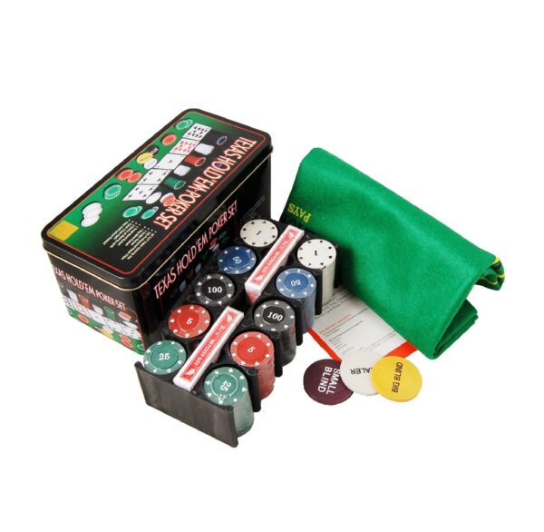 Set Poker Texas X200 Fichas En Caja Metalica