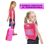 Set Tocador Didáctico Maquillaje 2 En 1 Cofre Maleta Infantil