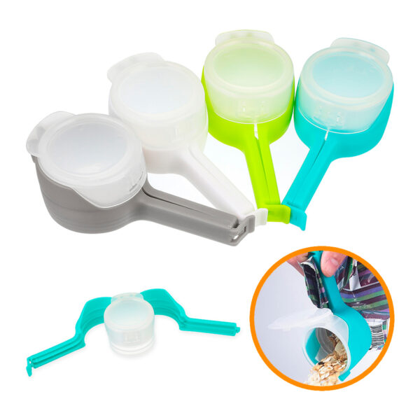 Set X2 Clip Con Tapa De Sellado Para Bolsas Gancho Sellador Empaques