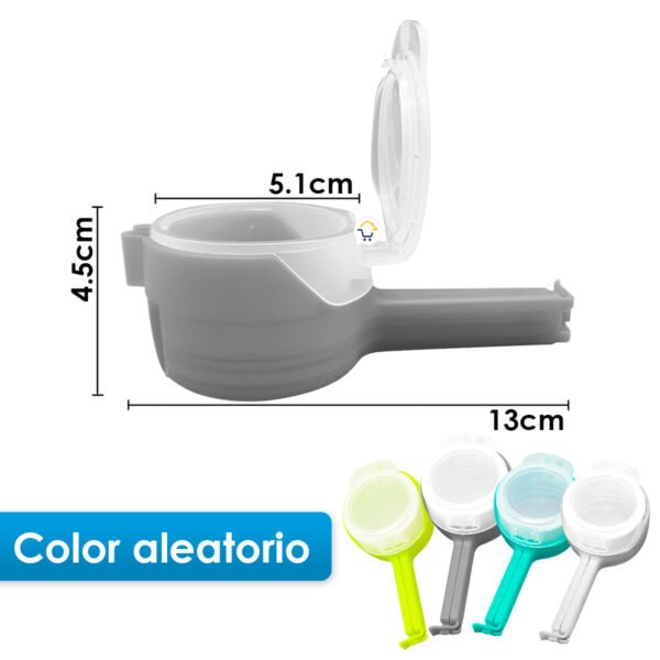 Set X2 Clip Con Tapa De Sellado Para Bolsas Gancho Sellador Empaques