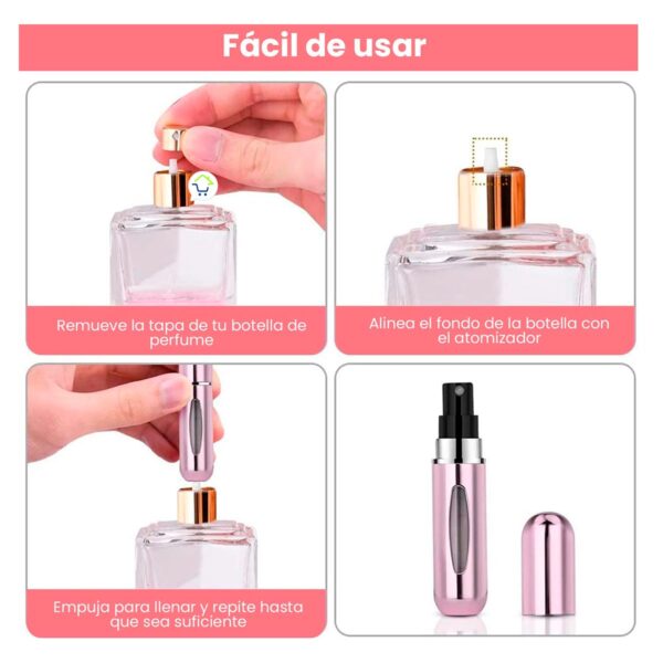 Set X2 Perfumeros Recargable Atomizador Viajero Portátil 5Ml