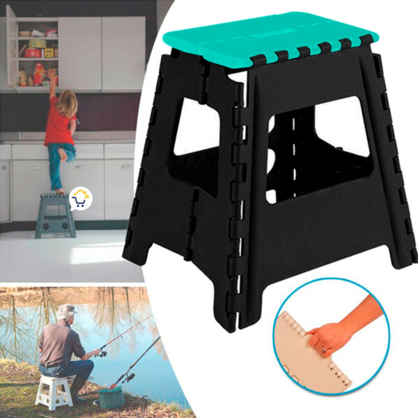 Silla Plegable Portátil Taburete Plegable Camping Cómoda Liviana Resiste 150Kg