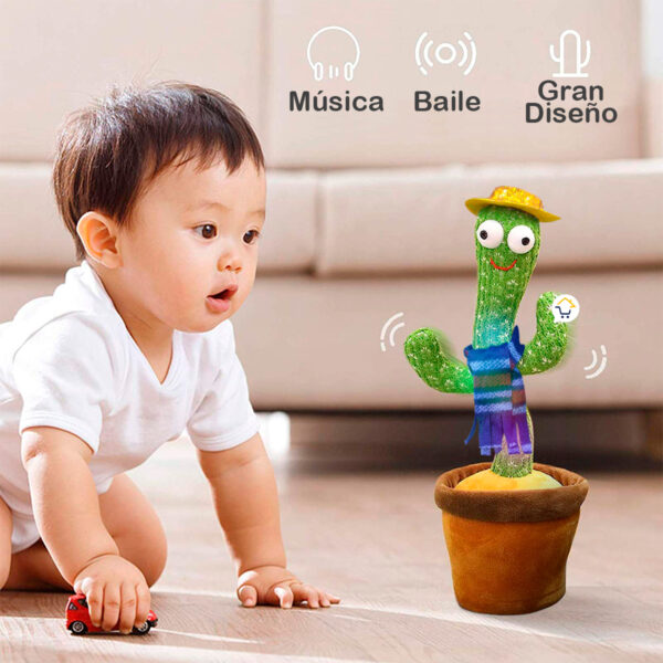 Cactus Bailarín Peluche Parlante Música Juguete Didáctico