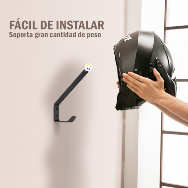 Soporte Para Casco Moto Multifuncional Pared