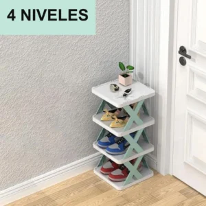 Organizador de Zapatos Vertical 4 Niveles Estructura Metálica - Maximiza el espacio en tu clóset pequeño