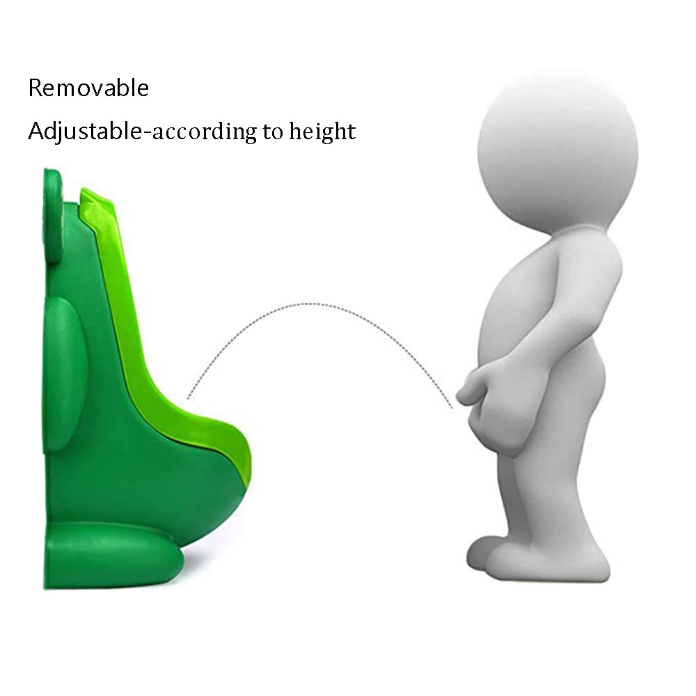 Orinal entrenado verde para niños, con diseño de sapo, removible y ajustable en altura.