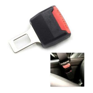 Extensor alargador de cinturón de seguridad de carro, hebilla negra con botón rojo "Press".