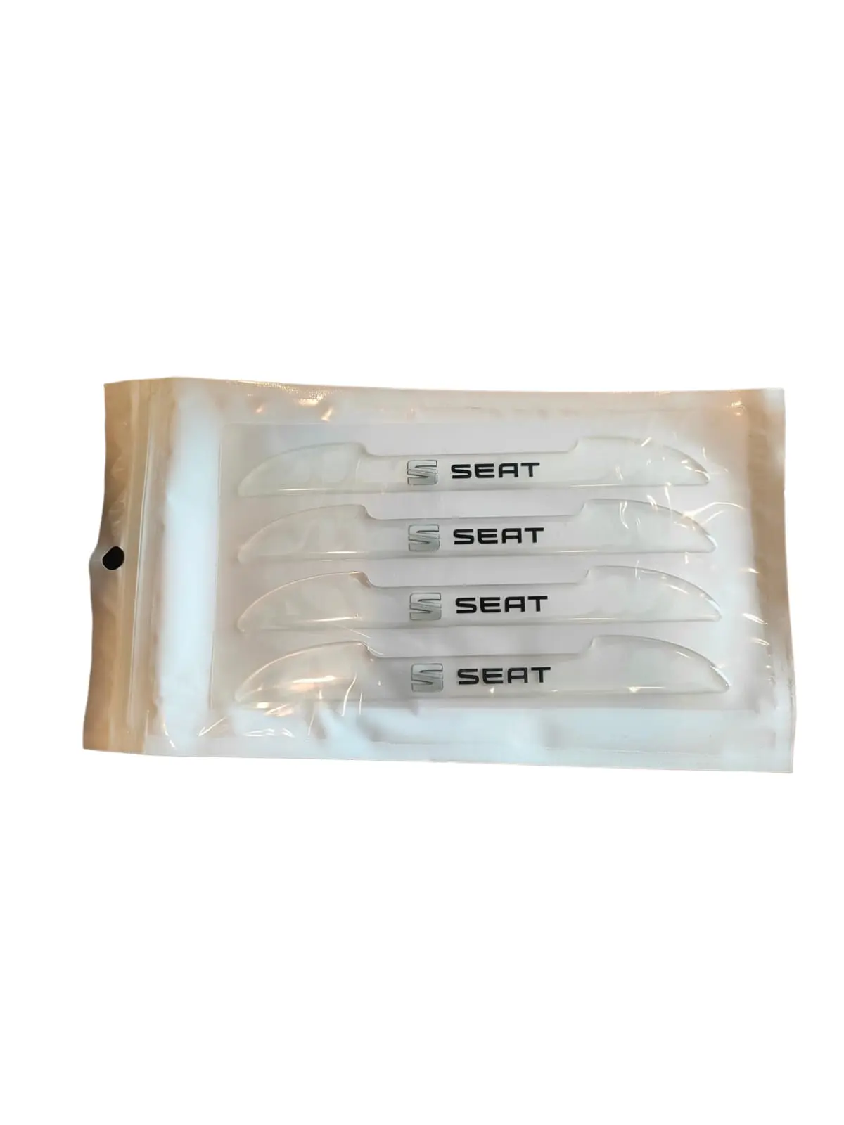 Set x3 protectores de manijas y bordes para puertas de vehículo SEAT, transparentes, protegen pintura.