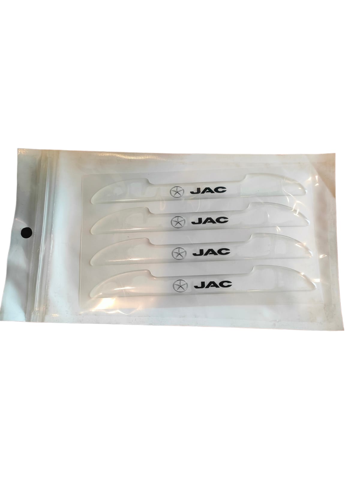 Set x3 protectores de manijas y bordes para puertas de vehículo JAC, transparentes, protegen pintura.