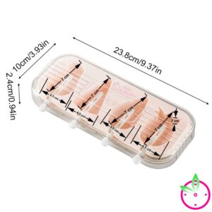 Set x2 moldes para helados de frutas, 23.8cm largo, 10cm ancho, 2.4cm alto. Prepara postres caseros.