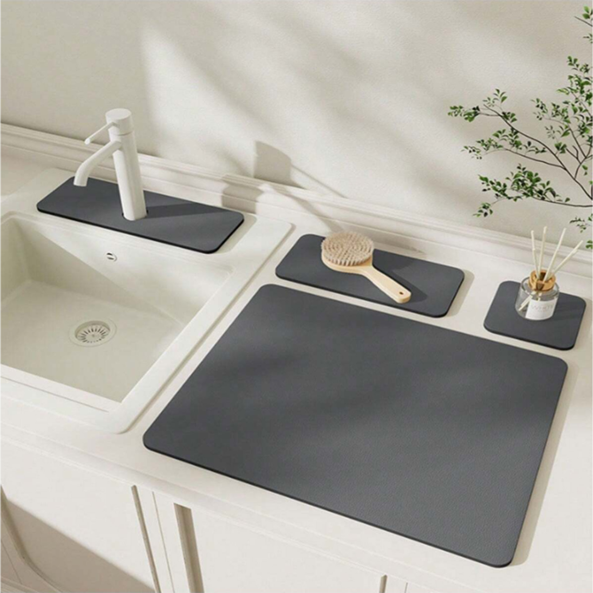 Set x4 Tapetes Alfombrillas Absorbentes para Cocina - Mantén tus encimeras secas y organizadas - Imagen 2