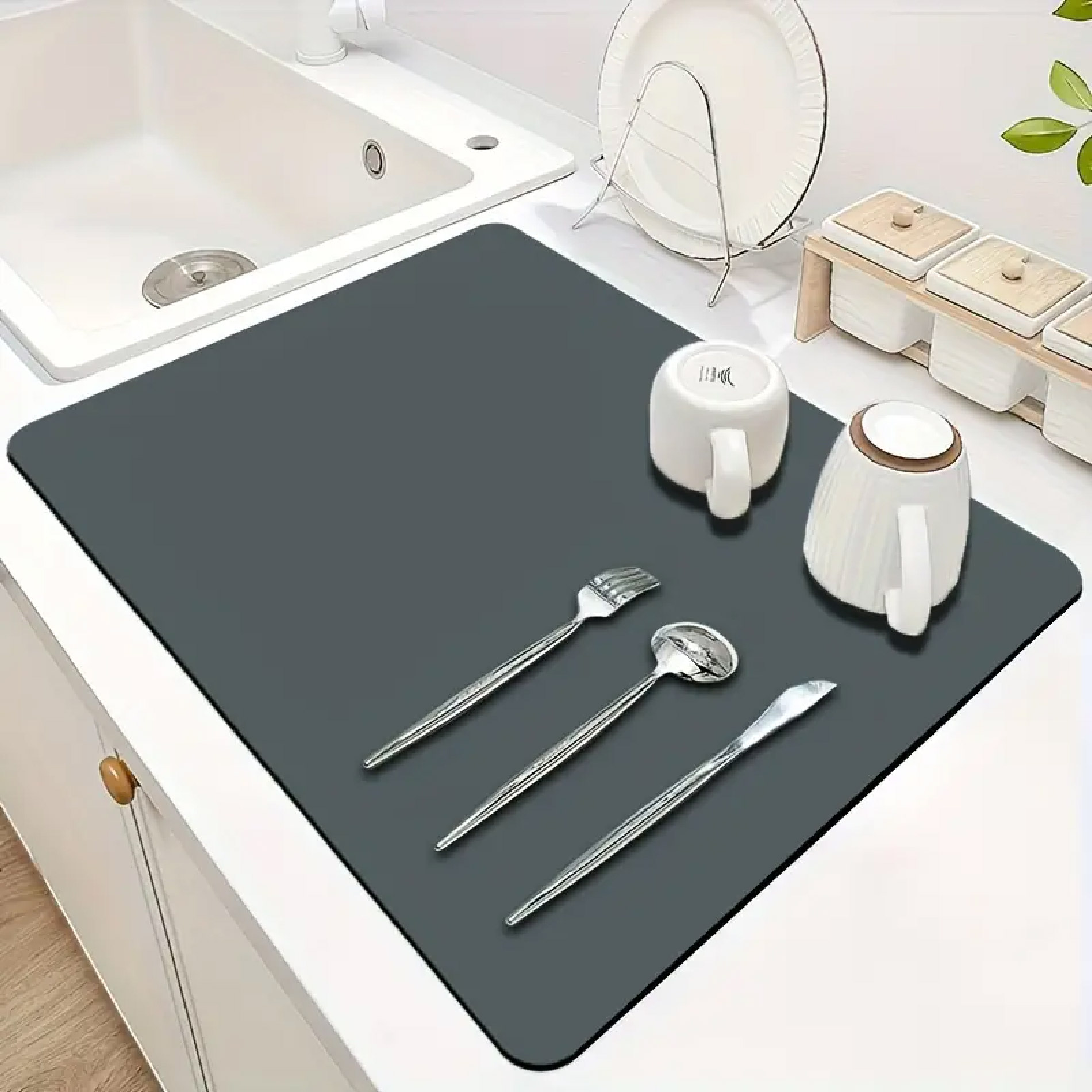 Set x4 Tapetes Alfombrillas Absorbentes para Cocina - Mantén tus encimeras secas y organizadas - Imagen 4
