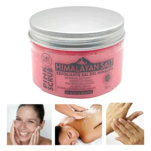 Exfoliante corporal BACC Pink Scrub Sal del Himalaya con aceite de almendras en presentación de 300ml.