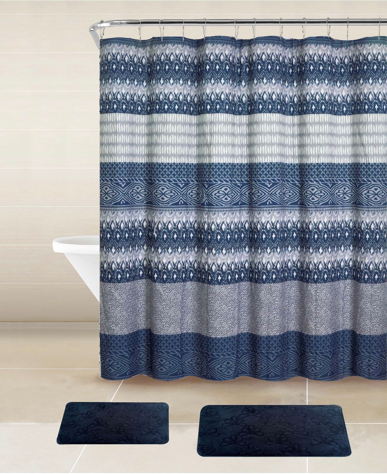 Cortina de Baño Decorativa con Diseños Modernos - Transforma tu espacio y evita salpicaduras - Imagen 3