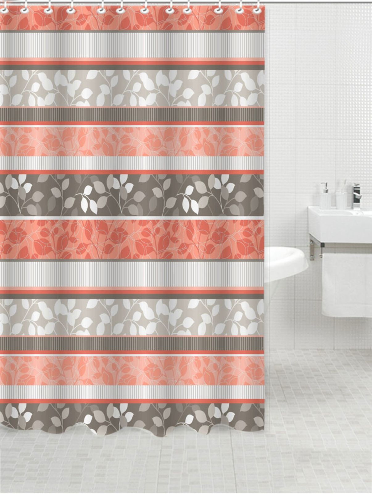Cortina de Baño Decorativa con Diseños Modernos - Transforma tu espacio y evita salpicaduras - Imagen 5