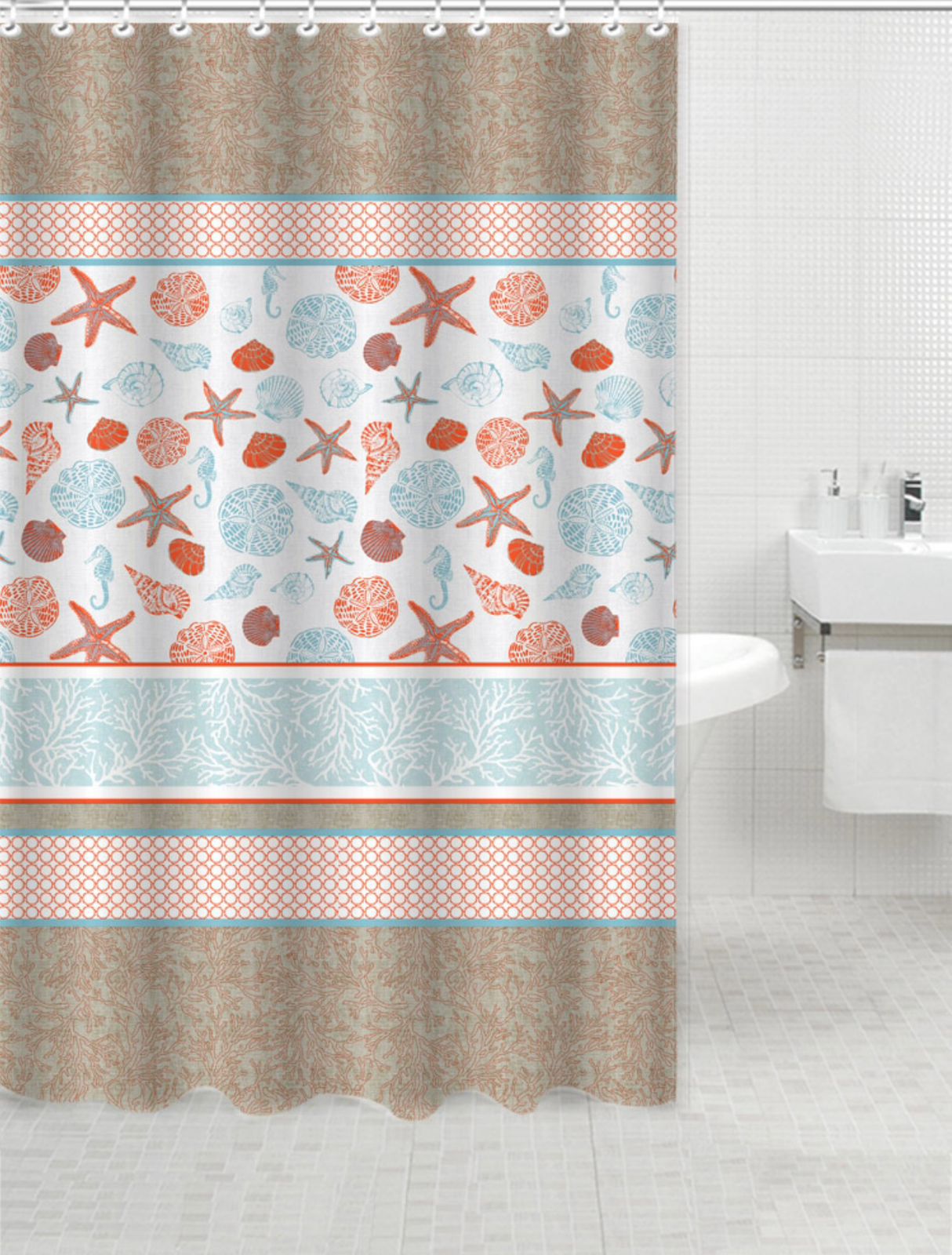 Cortina de Baño Decorativa con Diseños Modernos - Transforma tu espacio y evita salpicaduras
