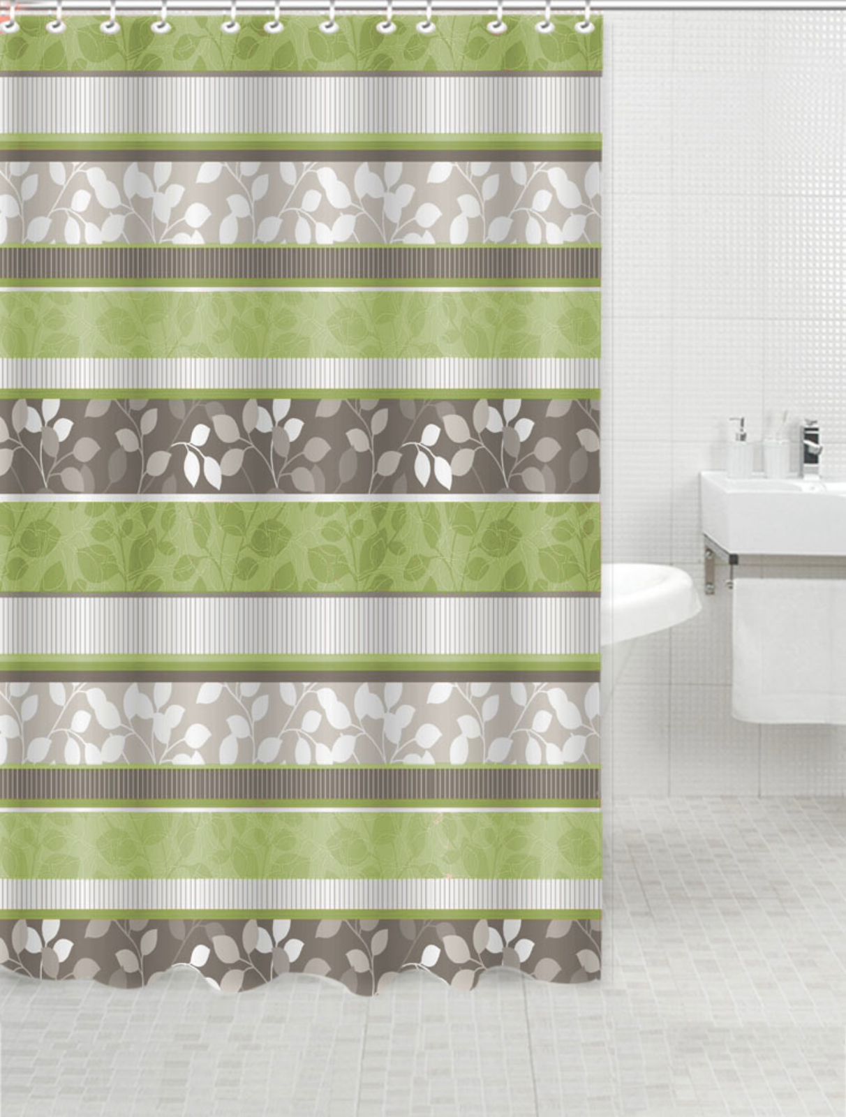 Cortina de Baño Decorativa con Diseños Modernos - Transforma tu espacio y evita salpicaduras - Imagen 2